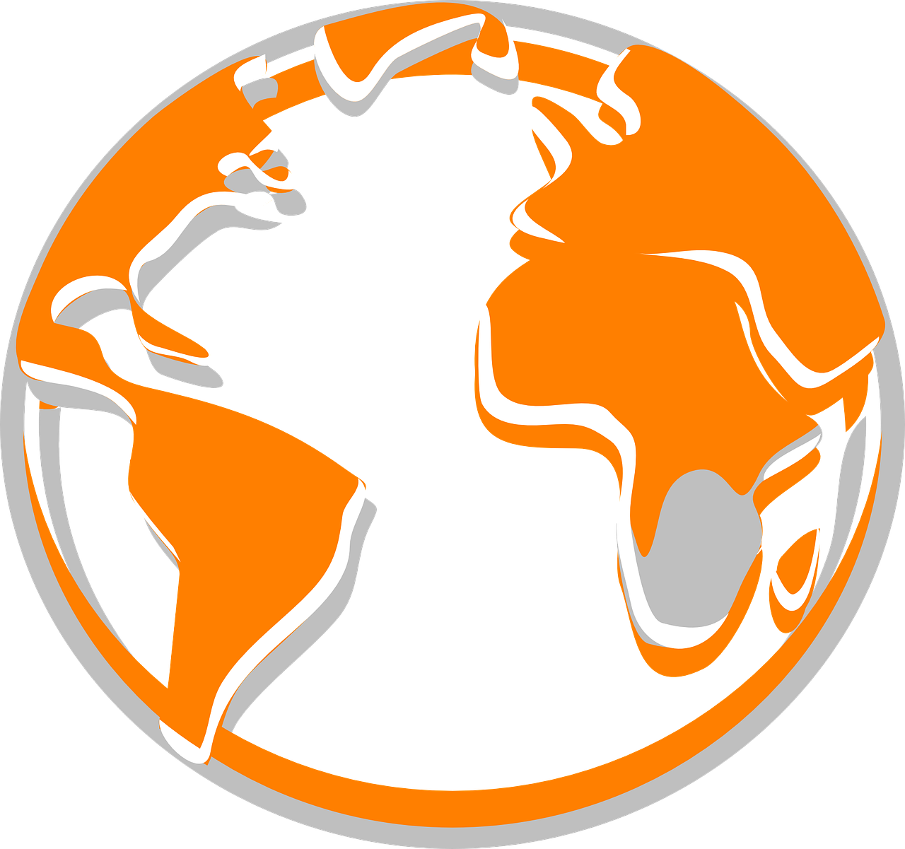 Orange Globe Clipart