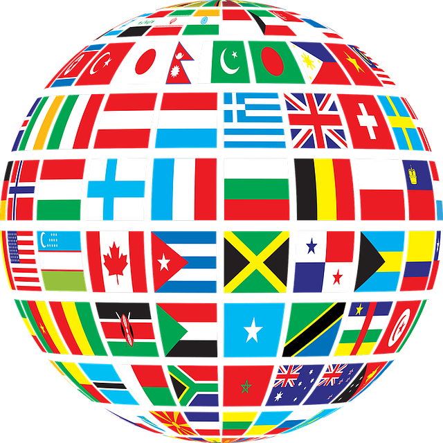 World Globe With Flags